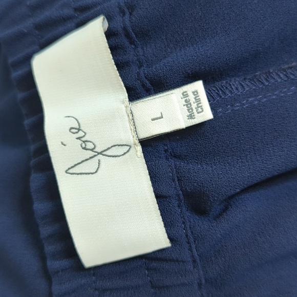 Joie Charlotte C Jogger Pants Side Zipper Pockets Zip Fly Elasticized Hem L - Picture 8 of 10